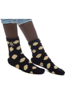 Colorado Buffaloes Fuzzy Dot Womens Quarter Socks