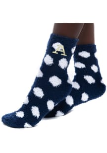 Akron Zips Fuzzy Dot Womens Quarter Socks