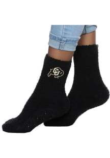Colorado Buffaloes Fuzzy Slipper Womens Quarter Socks