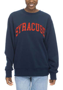 Syracuse Orange Womens Navy Blue Sport Fleece Crew Sweatshirt