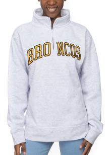 Western Michigan Broncos Womens Ash Sport Qtr Zip