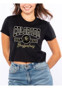 Colorado Buffaloes Womens Black Established Short Sleeve T-Shirt