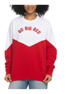 Nebraska Cornhuskers Womens Red Bestie Crew Sweatshirt