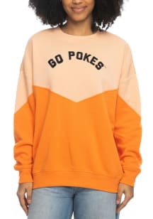 Oklahoma State Cowboys Womens Orange Bestie Crew Sweatshirt