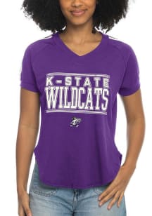 K-State Wildcats Womens Purple Hot Mama Short Sleeve T-Shirt