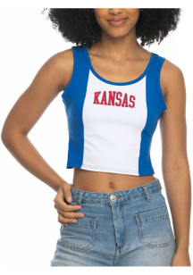 Kansas Jayhawks Womens Blue Colorblock Tank Top