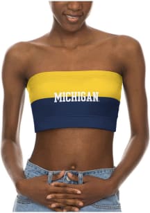 Michigan Wolverines Womens Navy Blue Wordmark Tank Top