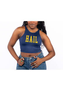 Michigan Wolverines Womens Blue First Down Design Tank Top