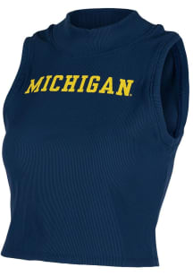 Michigan Wolverines Womens Blue Mock Tank Top