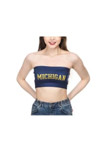Michigan Wolverines Womens Blue Wordmark Tank Top