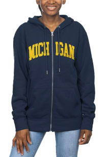 Michigan Wolverines Womens Blue Team Long Sleeve Full Zip Jacket