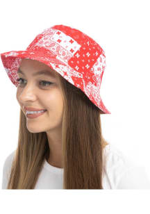 Nebraska Cornhuskers Red Paisley Patchwork Mens Bucket Hat
