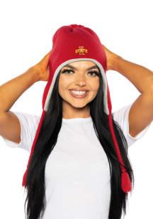 Iowa State Cyclones Red Fashion Knit Design Womens Knit Hat