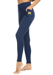 Michigan Wolverines Womens Blue Rib Pocket Pants