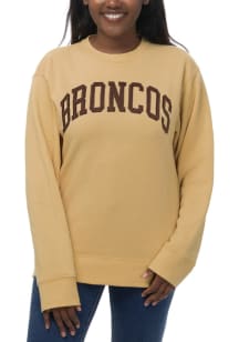 Western Michigan Broncos Womens Tan Sport Fleece Crew Sweatshirt
