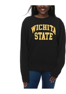 Wichita State Shockers Womens Black Sport Fleece Crew Sweatshirt