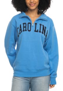 North Carolina Tar Heels Womens Light Blue Sport Fleece Qtr Zip