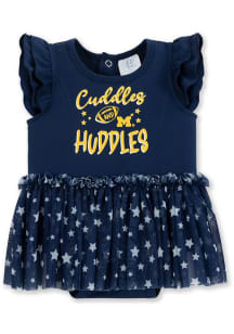 Michigan Wolverines Baby Blue Tutu Short Sleeve One Piece
