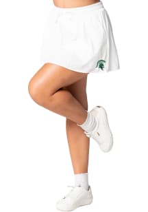 Michigan State Spartans Womens White Stride Skirt
