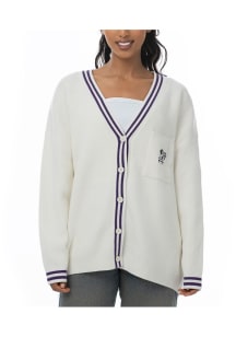K-State Wildcats Womens White Victory Long Sleeve Cardigan