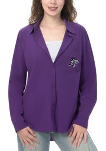 K-State Wildcats Womens Victory Long Sleeve Purple Dress Shirt