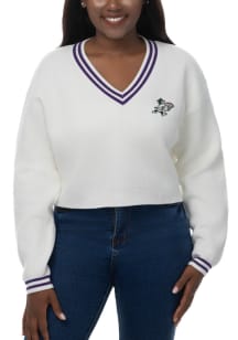 K-State Wildcats Womens White Victory Long Sleeve Sweater