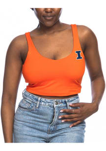 Illinois Fighting Illini Womens Orange Athletic Tank Top