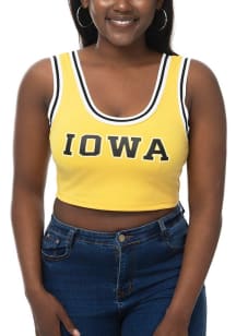 Iowa Hawkeyes Womens Gold Jump Shot Tank Top