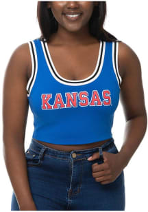 Kansas Jayhawks Womens Blue Jump Shot Tank Top