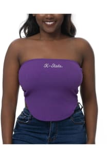 K-State Wildcats Womens Purple Ruched Tank Top