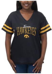 Iowa Hawkeyes Womens Subtle Fashion Football Jersey - Black