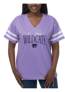 K-State Wildcats Womens Subtle Fashion Football Jersey - Lavender