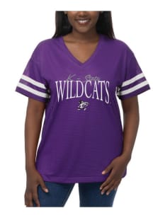 K-State Wildcats Womens Subtle Fashion Football Jersey - Purple