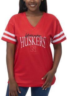 Nebraska Cornhuskers Womens Subtle Fashion Football Jersey - Red