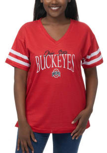 Ohio State Buckeyes Womens Subtle Fashion Football Jersey - Red