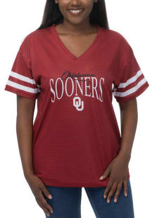 Oklahoma Sooners Womens Subtle Fashion Football Jersey - Crimson