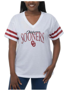 Oklahoma Sooners Womens Subtle Fashion Football Jersey - White