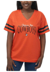 Oklahoma State Cowboys Womens Subtle Fashion Football Jersey - Orange