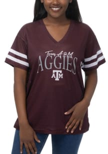 Texas A&M Aggies Womens Subtle Fashion Football Jersey - Maroon