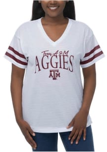Texas A&M Aggies Womens Subtle Fashion Football Jersey - White