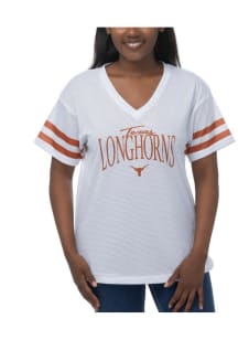 Texas Longhorns Womens Subtle Fashion Football Jersey - White