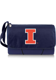 Illinois Fighting Illini Outdoor Picnic Fleece Blanket - Blue