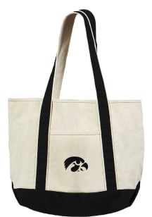 Iowa Hawkeyes White Canvas Tote
