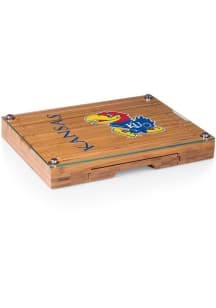 Kansas Jayhawks Concerto Tool Set and Glass Top Cheese Serving Tray