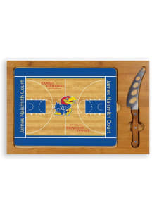 Kansas Jayhawks Icon Basketball Glass Top Cutting Board