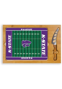 K-State Wildcats Icon Football Glass Top Cutting Board