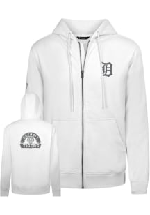 Levelwear Detroit Tigers Mens White Podium Arch Long Sleeve Full Zip Jacket