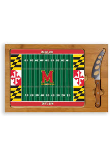 Maryland Terrapins Icon Football Glass Top Cutting Board