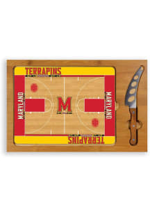 Maryland Terrapins Icon Basketball Glass Top Cutting Board