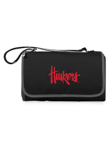 Nebraska Cornhuskers Outdoor Picnic Fleece Blanket - Black